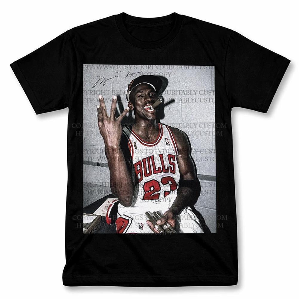 Michael Jordan Chicago Bulls Graphic T Shirt Style Basketball Fan Tee